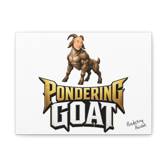 Pondering Goat Matte Canvas Print "12x9"