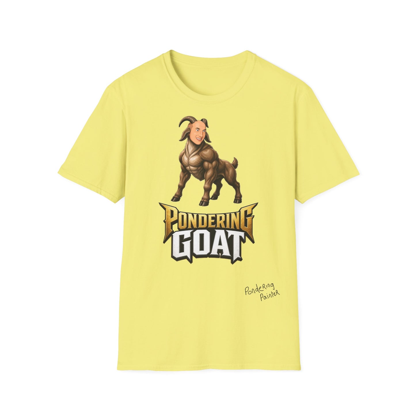Pondering Goat Graphic T-Shirt