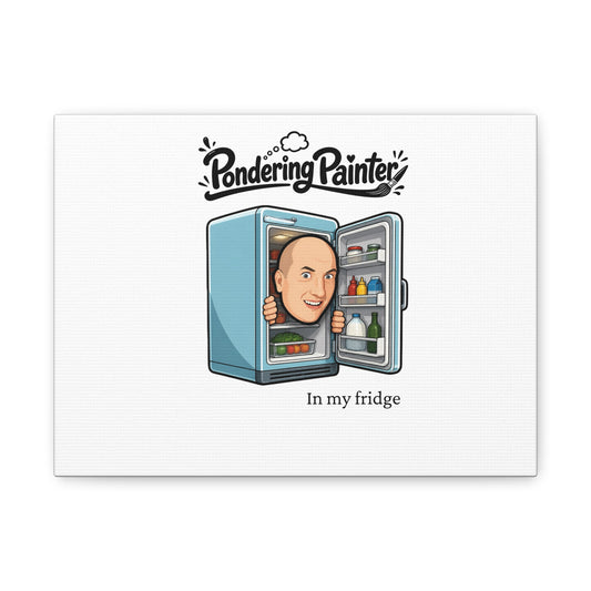 Pondering Painter 'In My Fridge' Matte Canvas Print