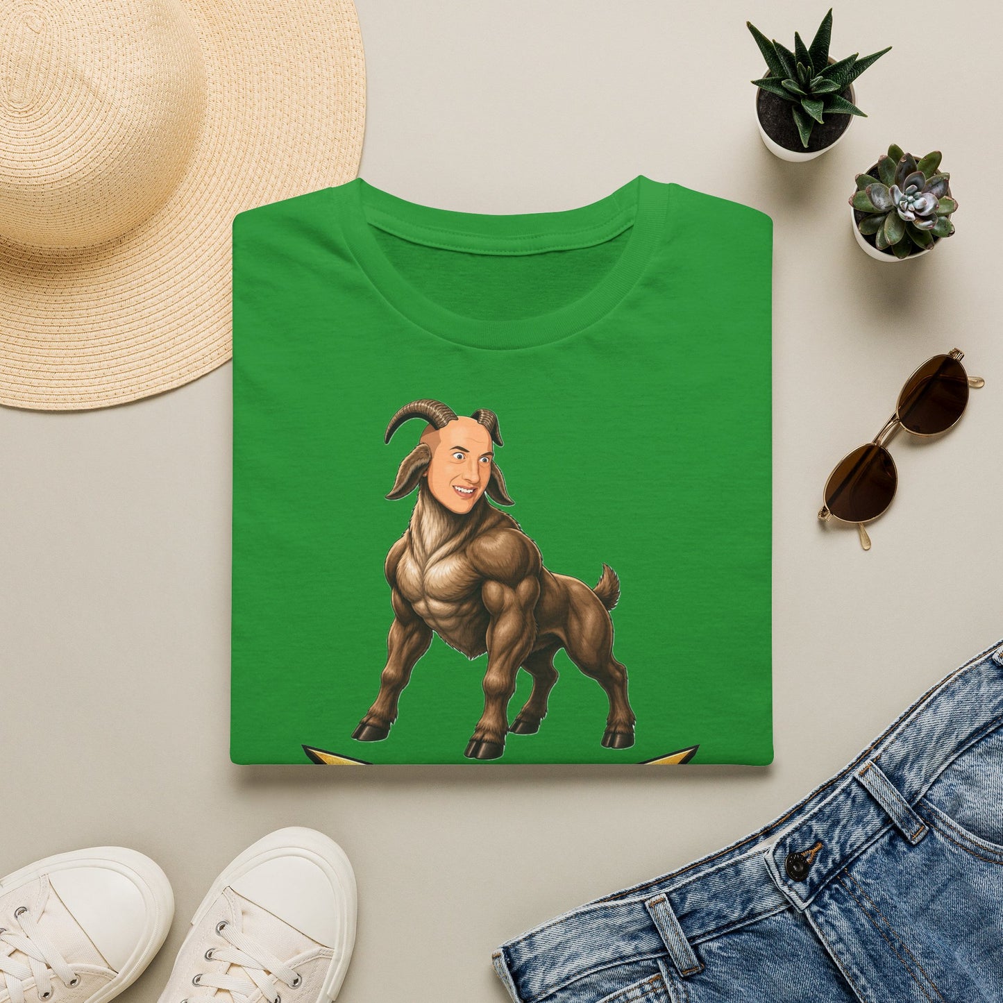 Pondering Goat Graphic T-Shirt