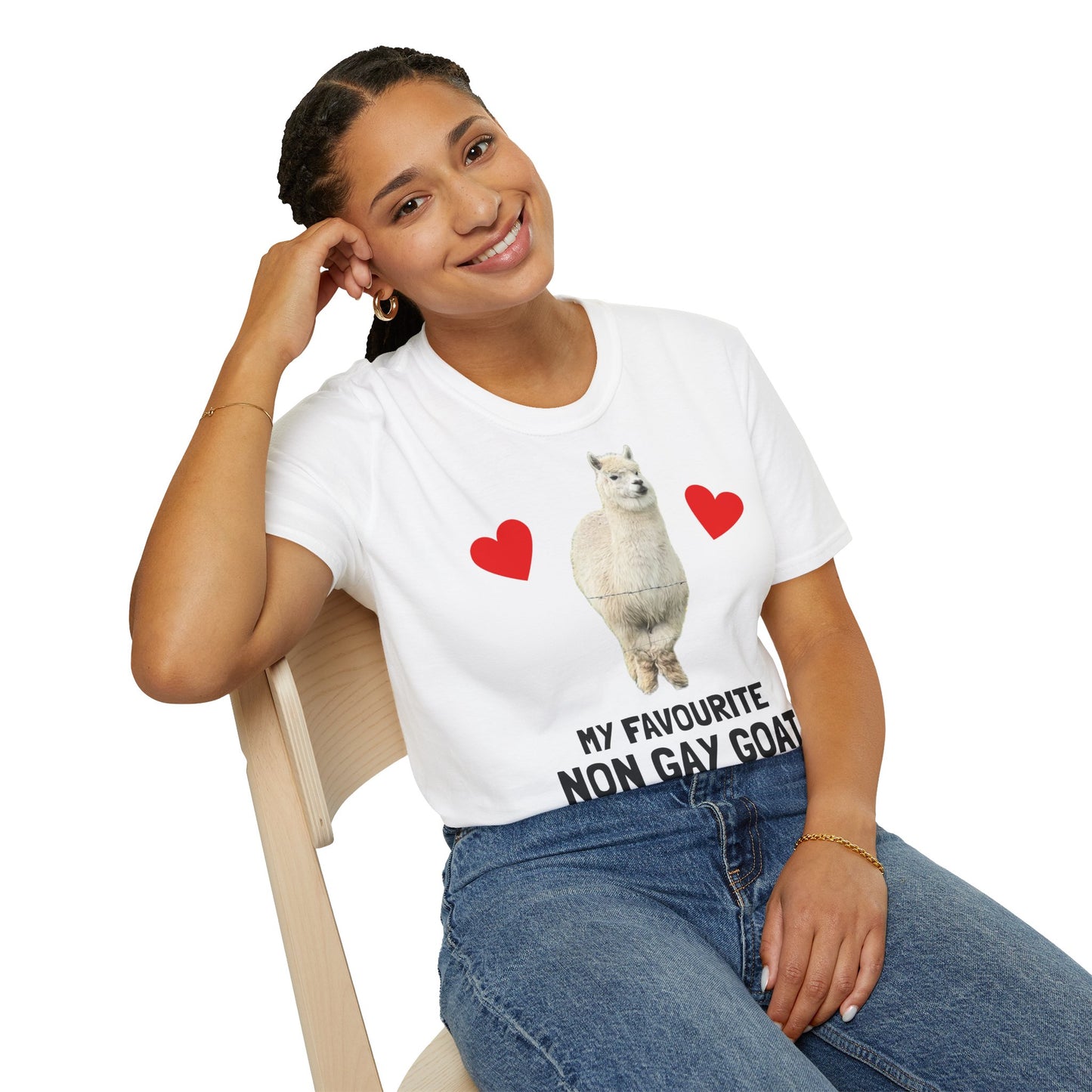 "My Favourite Non Gay Goat" Sebastian Graphic T-Shirt