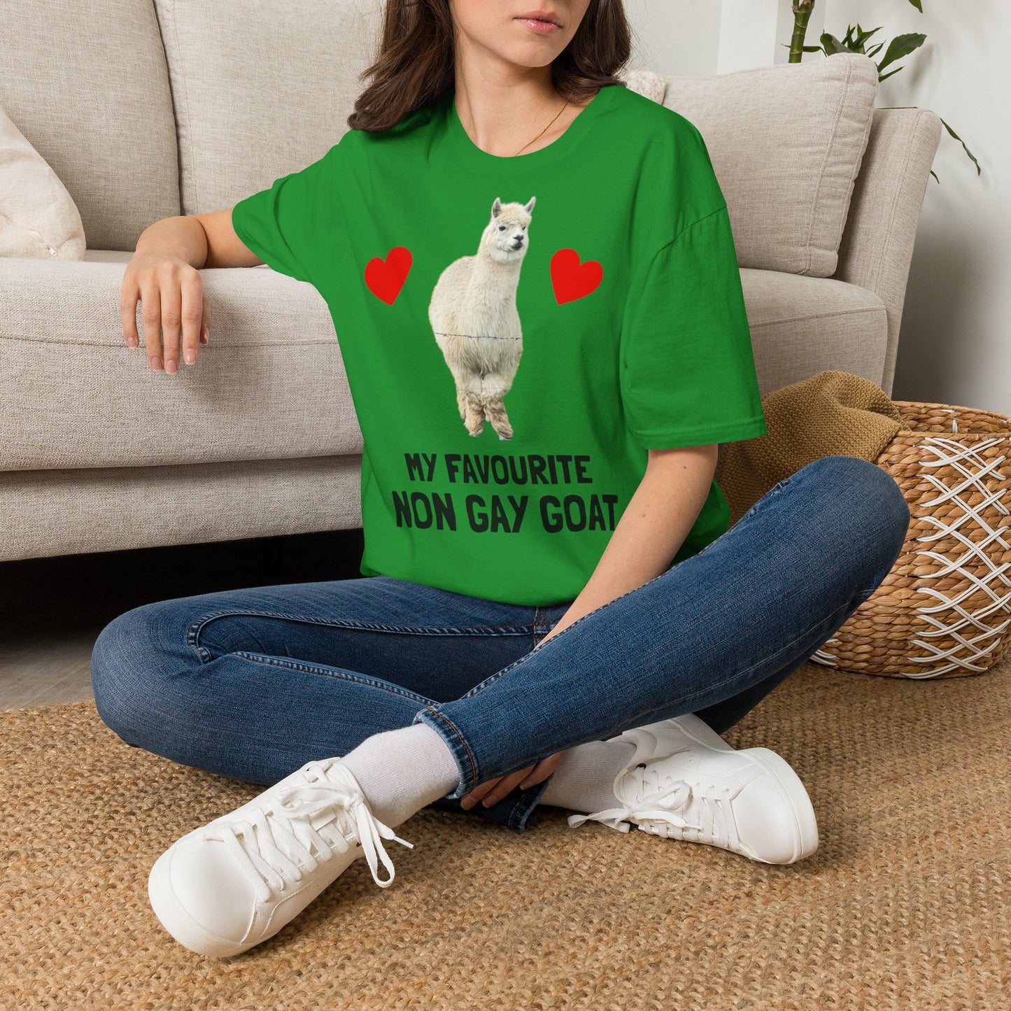 "My Favourite Non Gay Goat" Sebastian Graphic T-Shirt