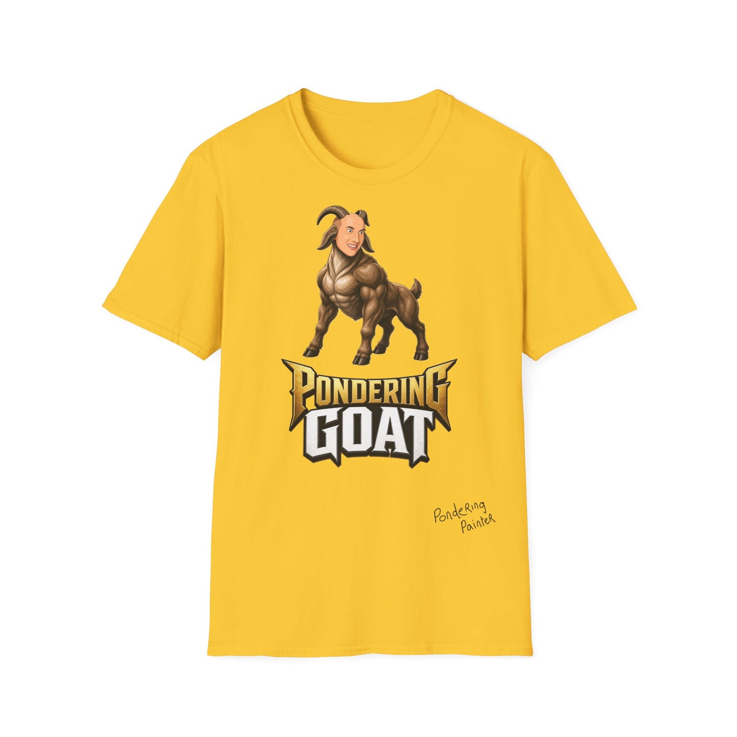Pondering Goat Graphic T-Shirt