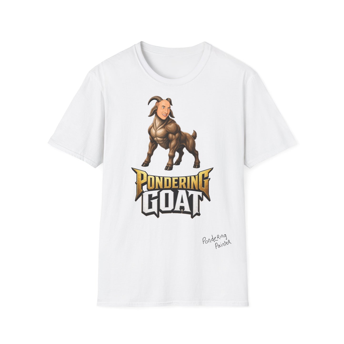 Pondering Goat Graphic T-Shirt