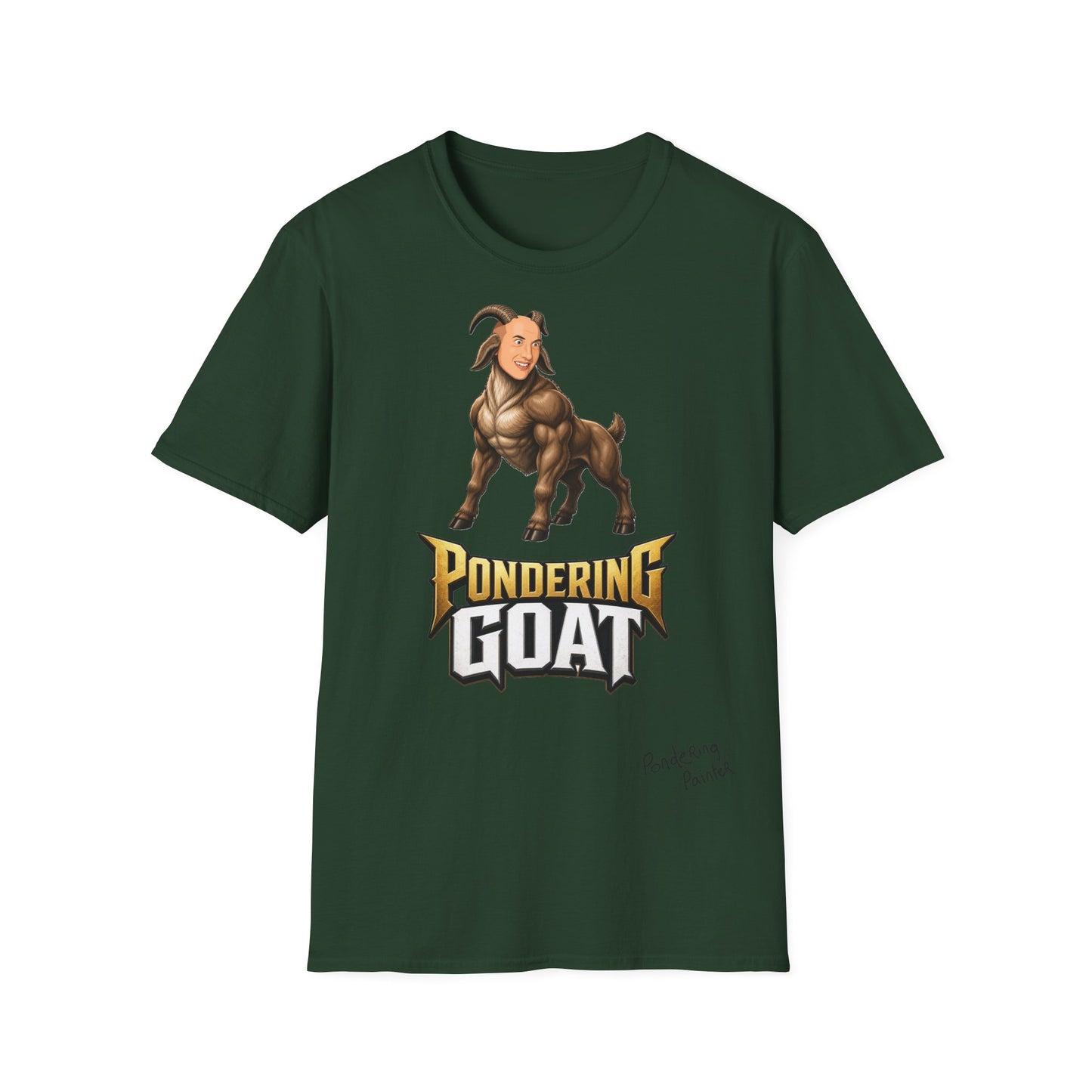 Pondering Goat Graphic T-Shirt