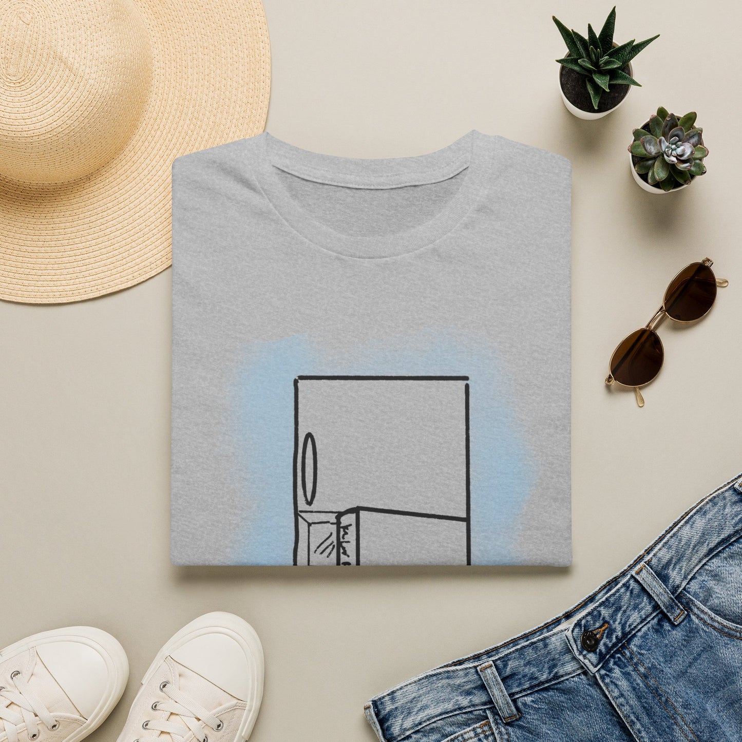 Pondering Painter Fridge Art T-Shirt
