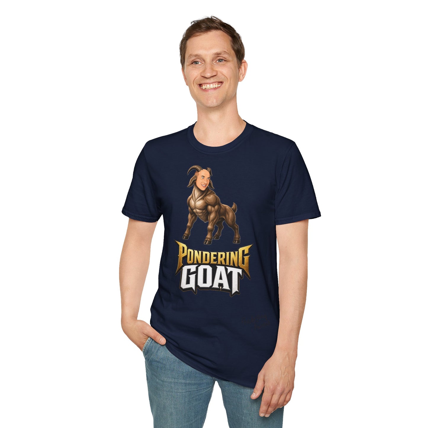 Pondering Goat Graphic T-Shirt