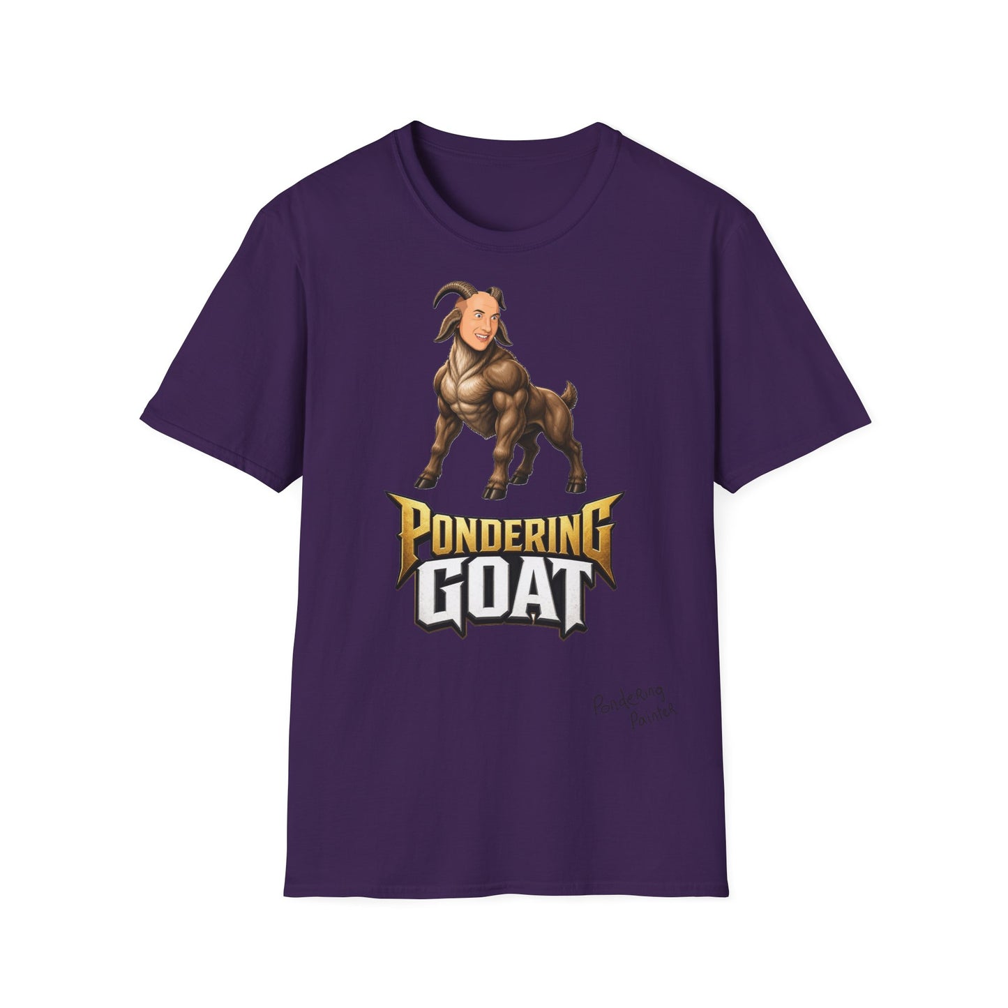 Pondering Goat Graphic T-Shirt