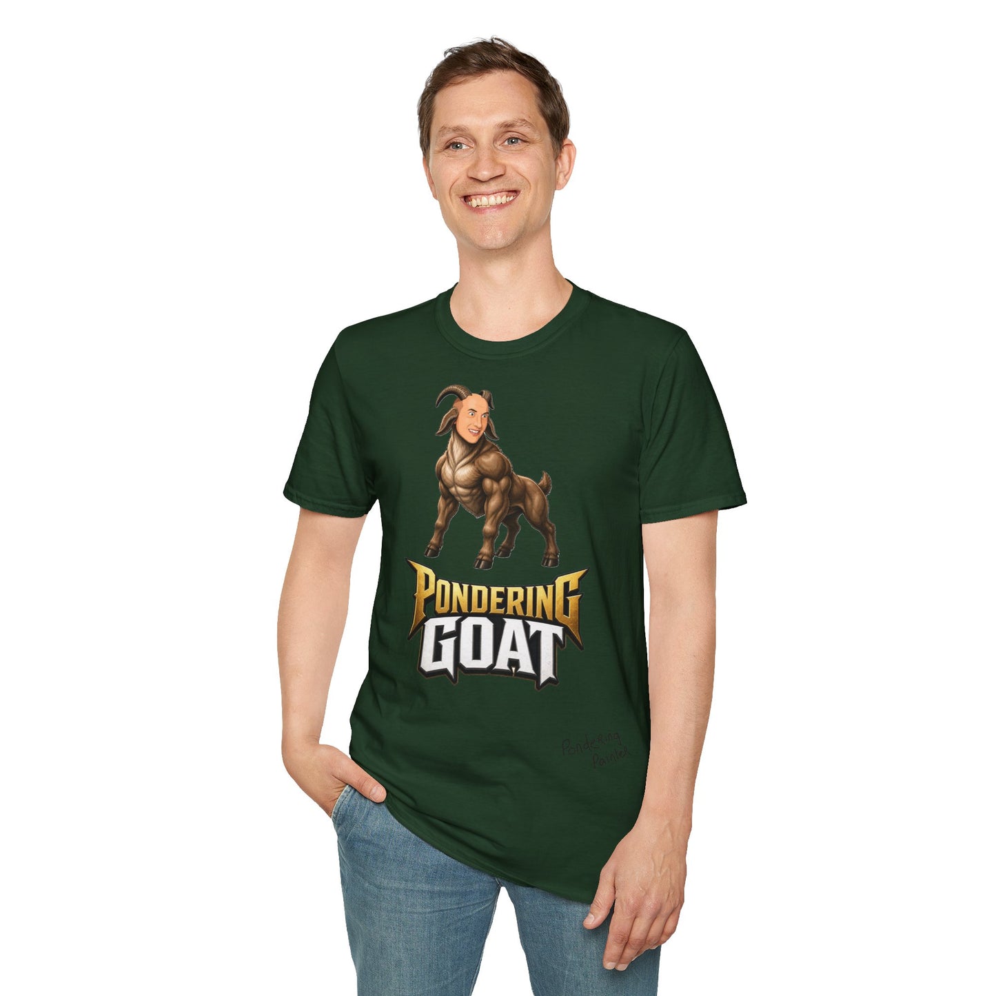 Pondering Goat Graphic T-Shirt