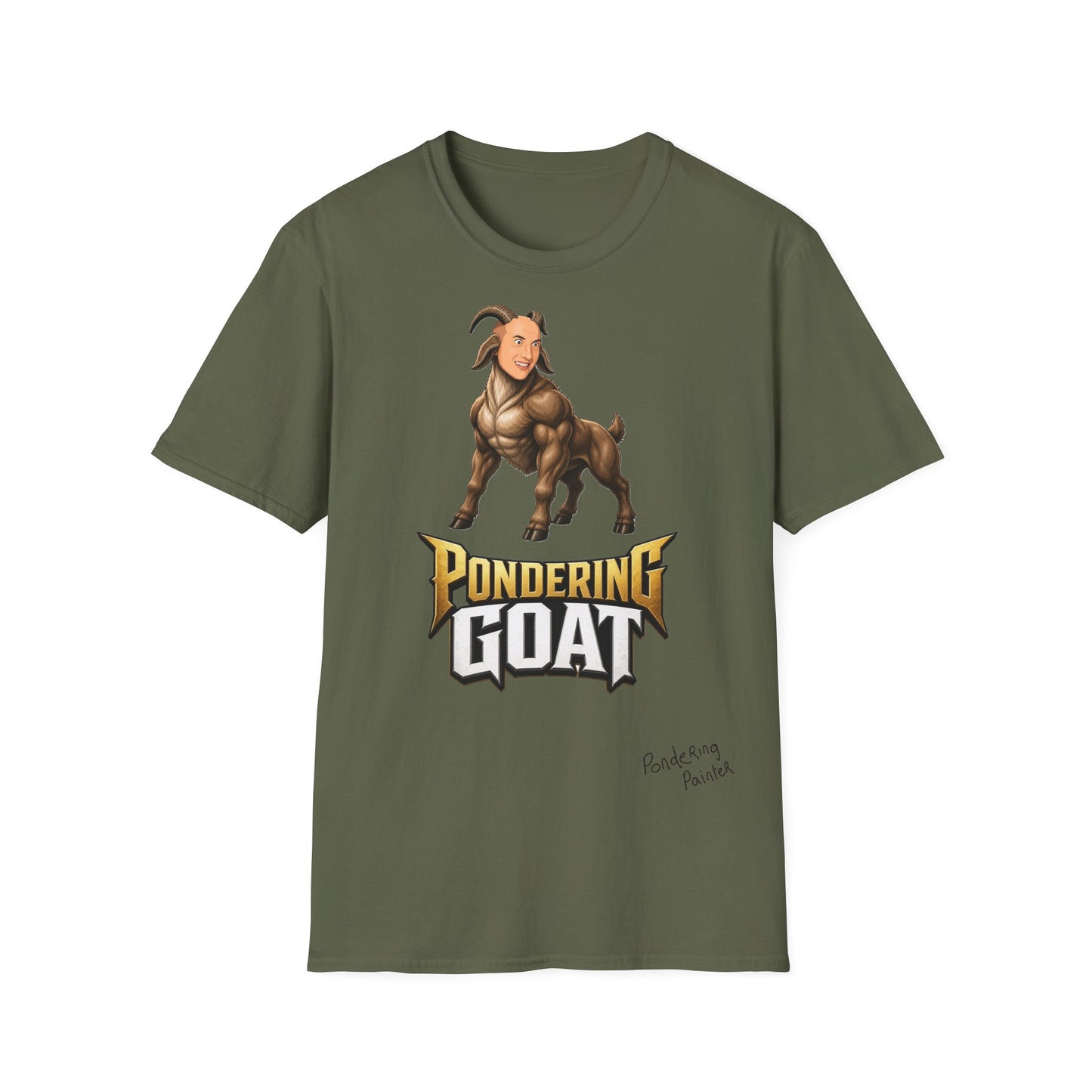 Pondering Goat Graphic T-Shirt