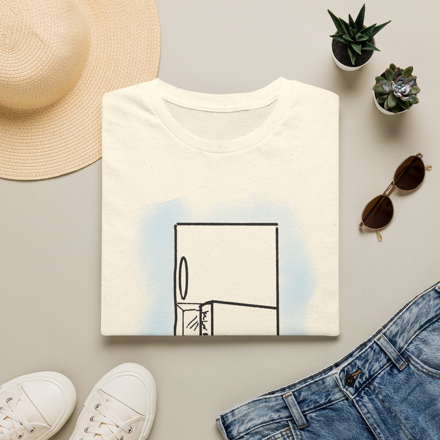 Pondering Painter Fridge Art T-Shirt