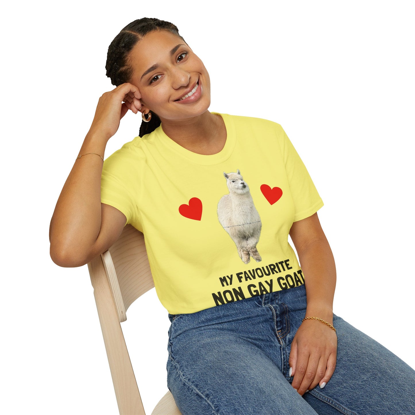 "My Favourite Non Gay Goat" Sebastian Graphic T-Shirt