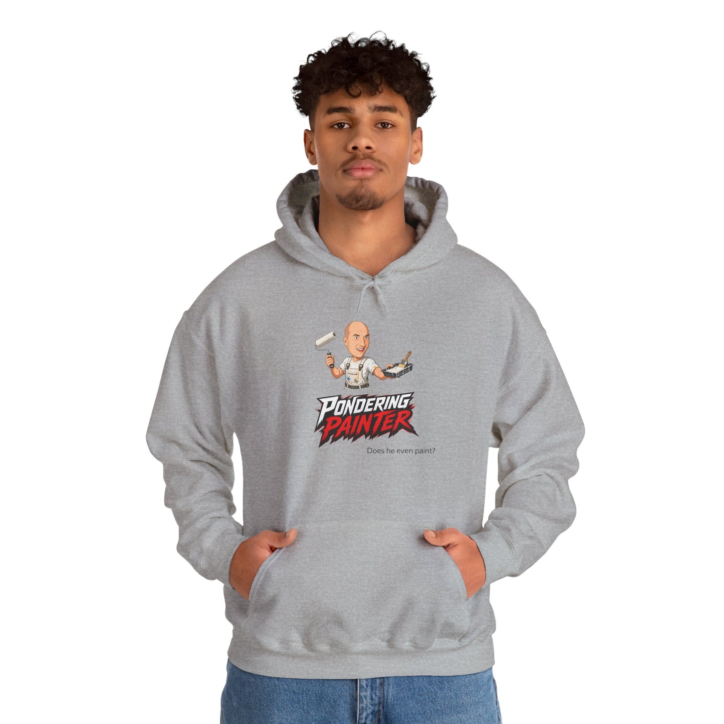 Pondering Painter Actually Painting Hoodie