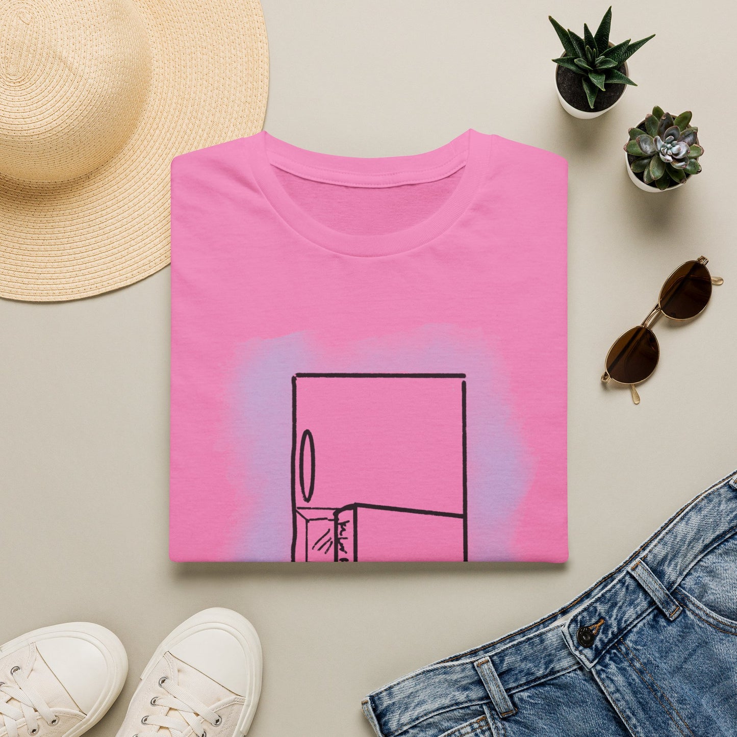 Pondering Painter Fridge Art T-Shirt