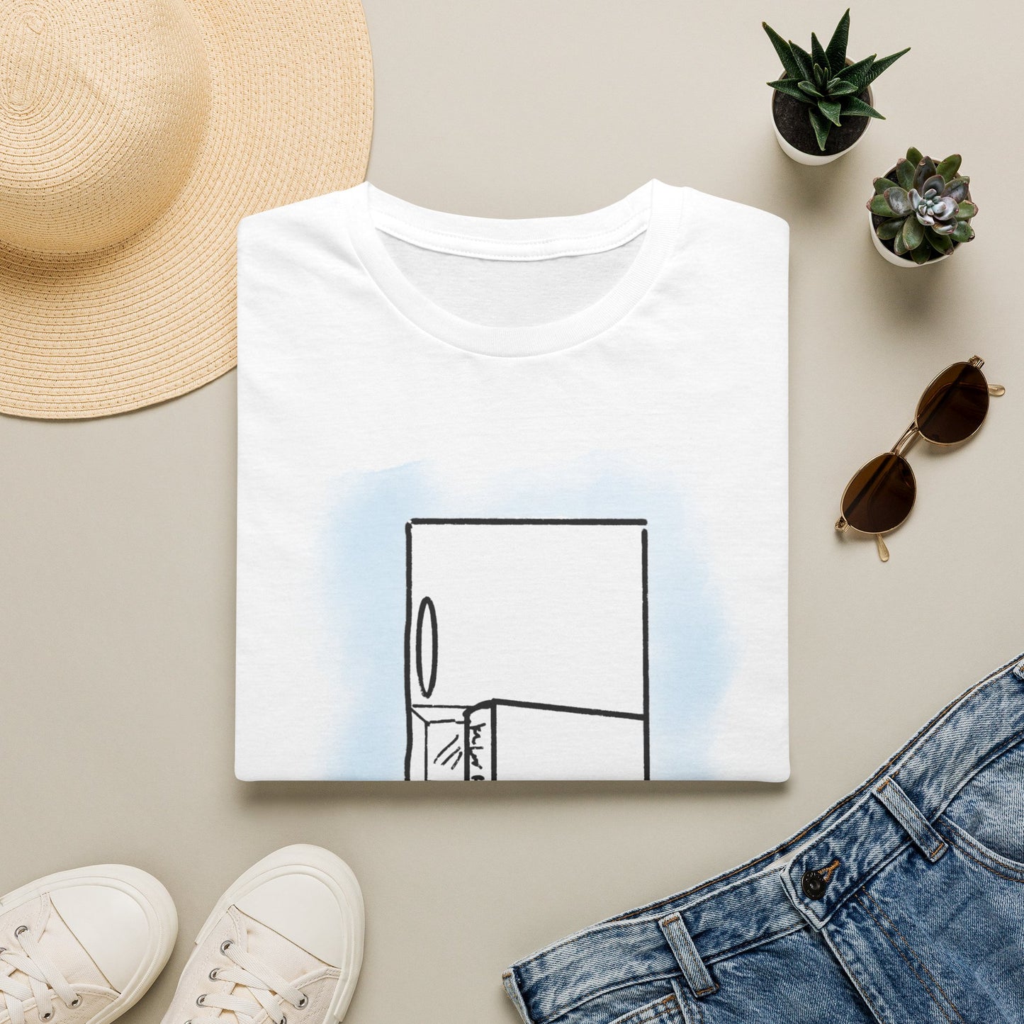 Pondering Painter Fridge Art T-Shirt