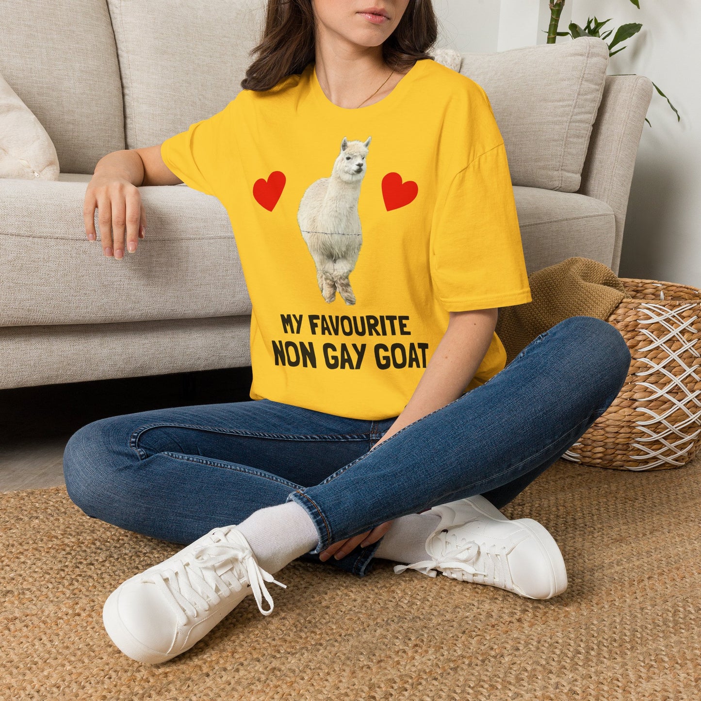 "My Favourite Non Gay Goat" Sebastian Graphic T-Shirt