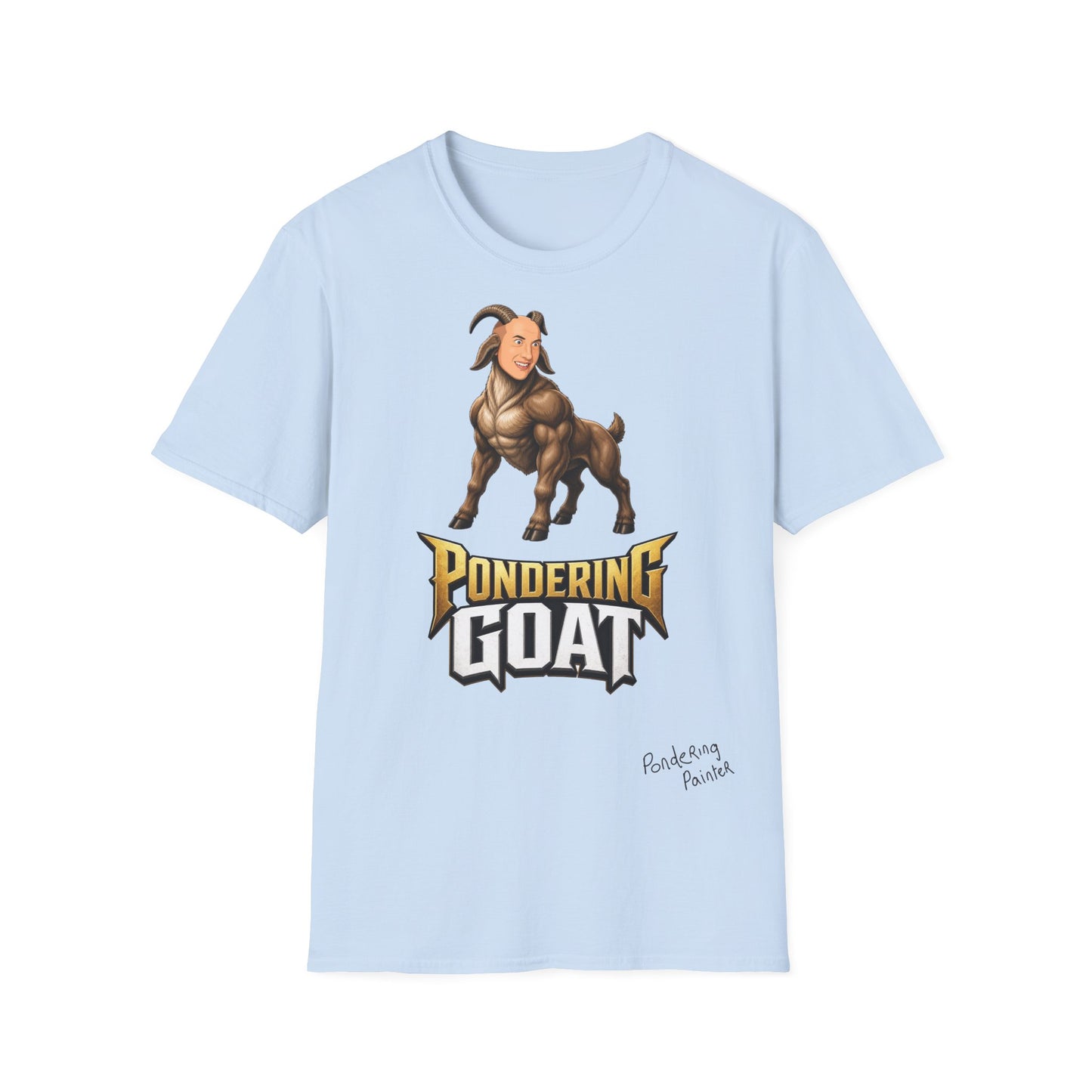 Pondering Goat Graphic T-Shirt