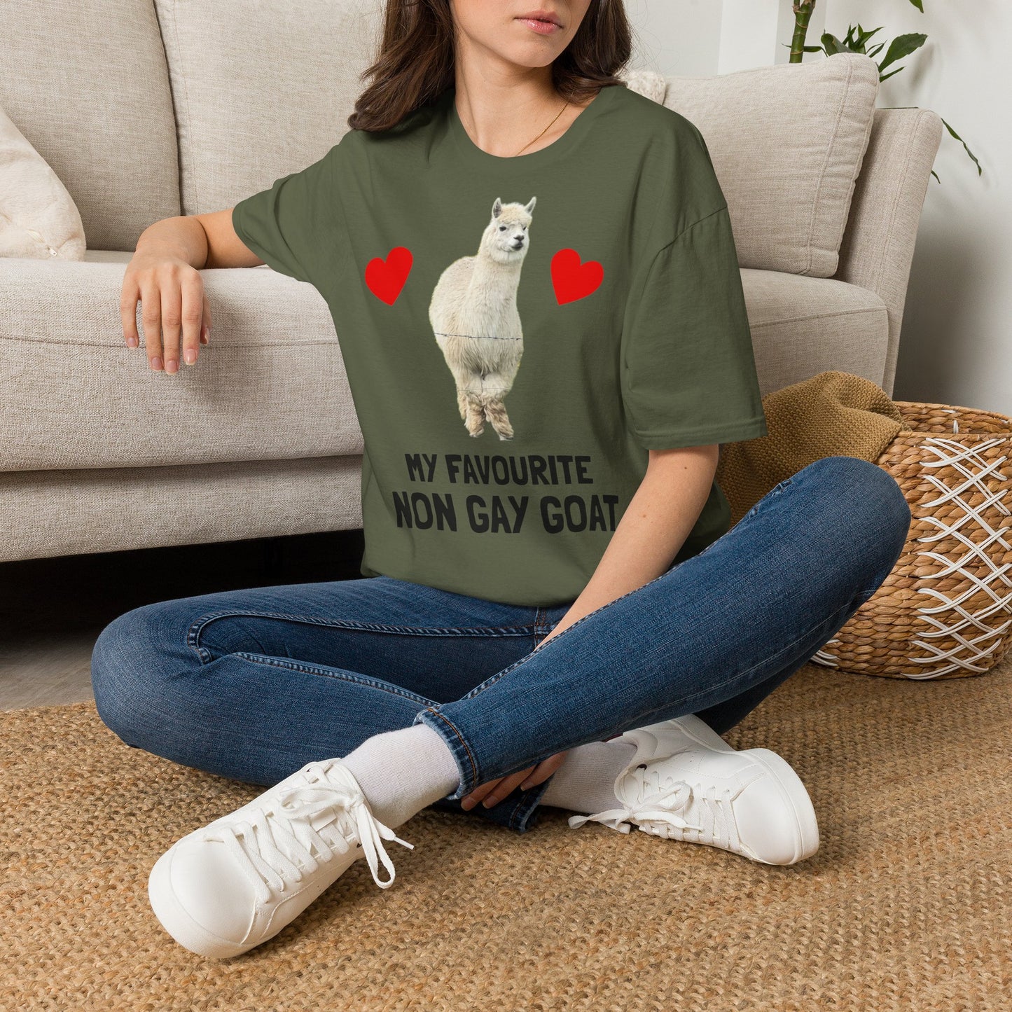 "My Favourite Non Gay Goat" Sebastian Graphic T-Shirt
