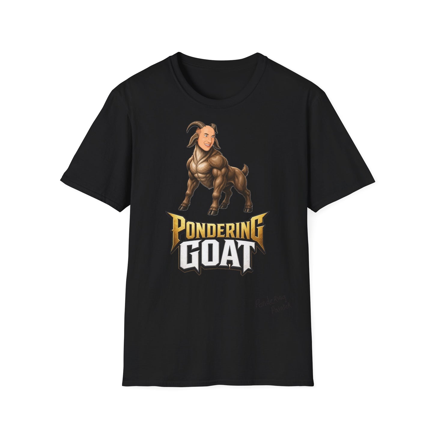 Pondering Goat Graphic T-Shirt